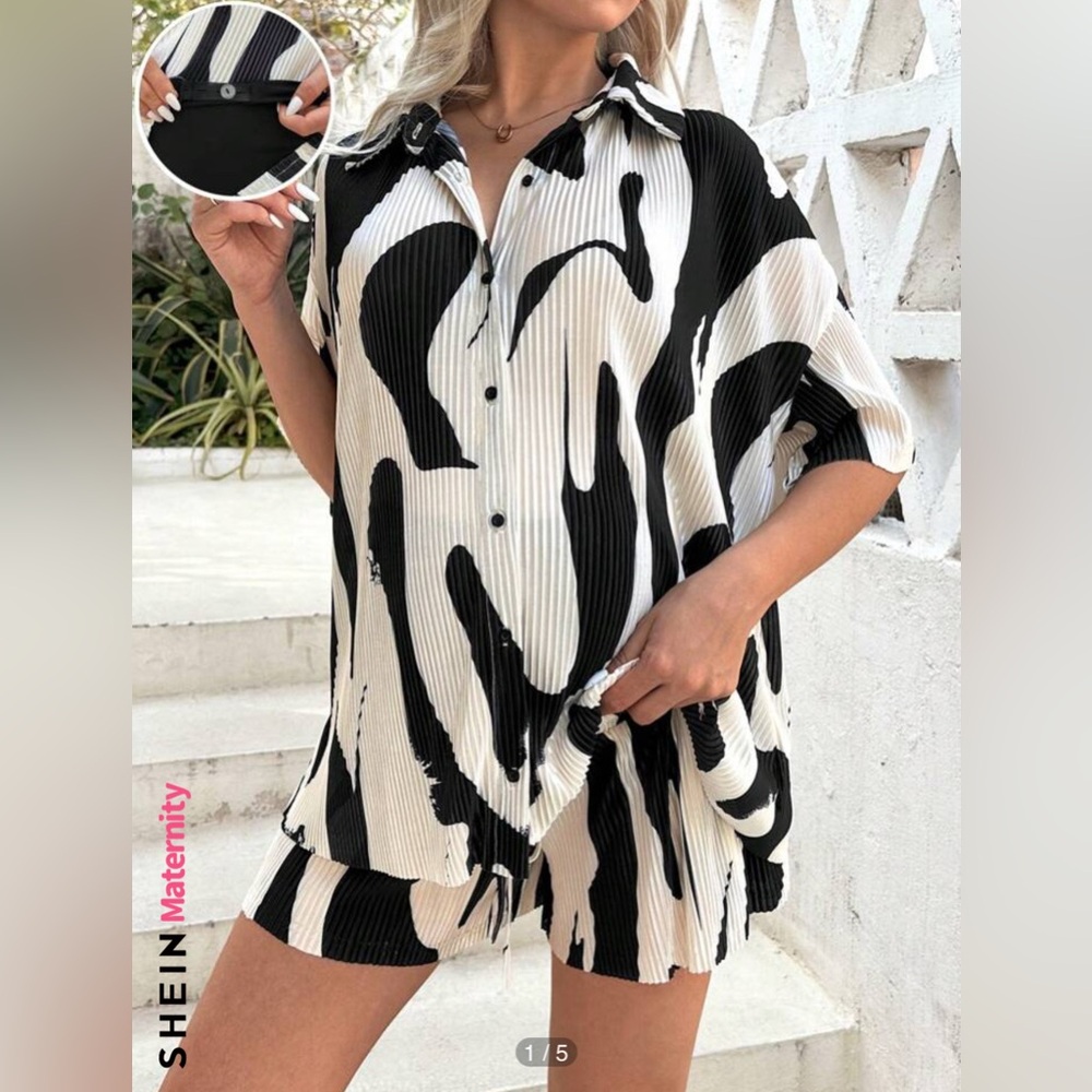 SHEIN maternity 2 piece with belly band